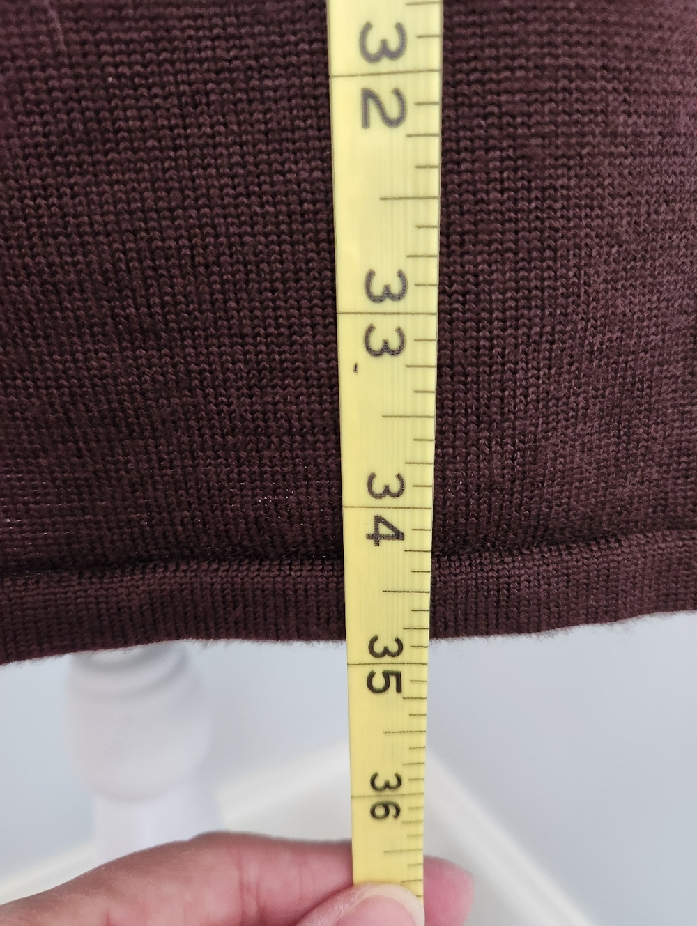 Barneys New York VINTAGE Brown Long-Sleeve 100% Merino Wool Knit Dress S - Picture 6 of 9